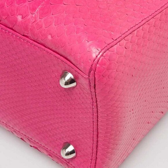 Christian Dior Pink Python Large Lady Dior Bag - Picture 4 of 11